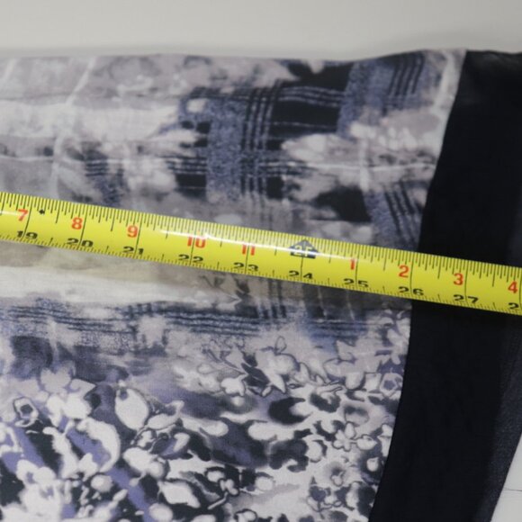 Simply Vera Vera Wang Blue Grey Asymmetrical Shirt, Size Medium - Picture 9 of 9